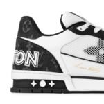 Louis Vuitton LV Trainer - Velcro Strap Monogram Denim Black White - Image 3