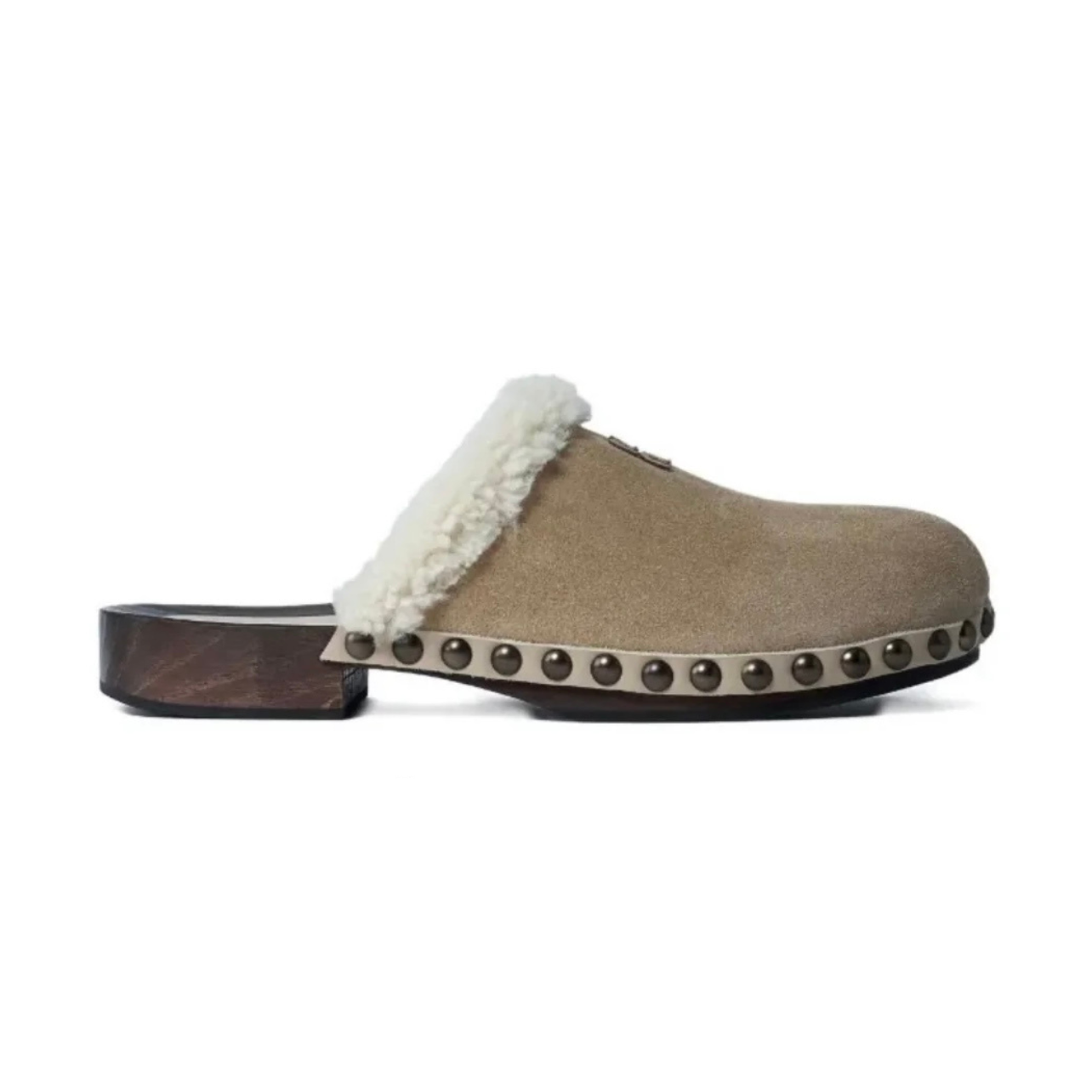 MiuMiuSuedeclogs_beige.png Miu Miu Suede clogs - beige - Image 1